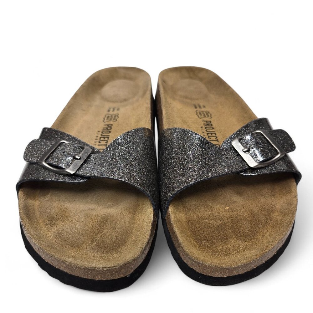 Project Cloud Metallic Strap Slide Sandals Women'… - image 2